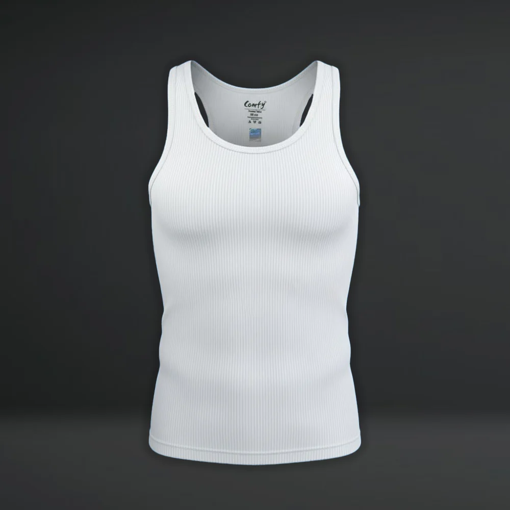 COMFY - Men's Vest Ribbed Without Sleeves